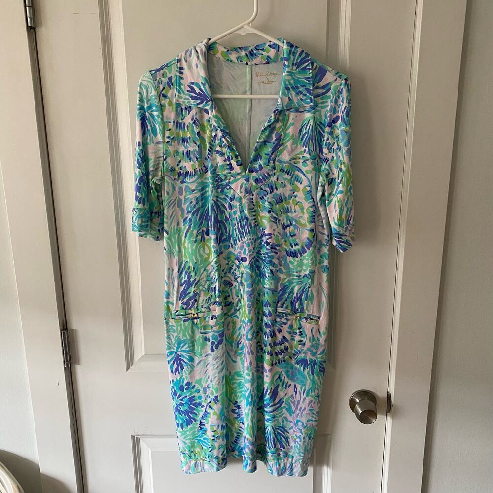 Lilly Pulitzer Women's Dress Quincey sz S UPF 50+ Shell of a Party style 005437